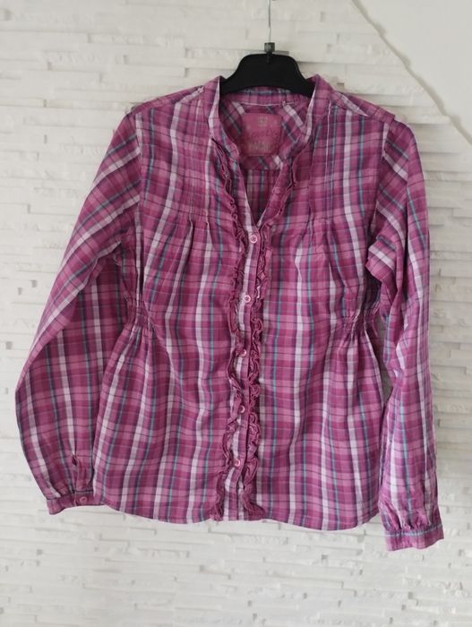 Koszula dziewczęca w kratę