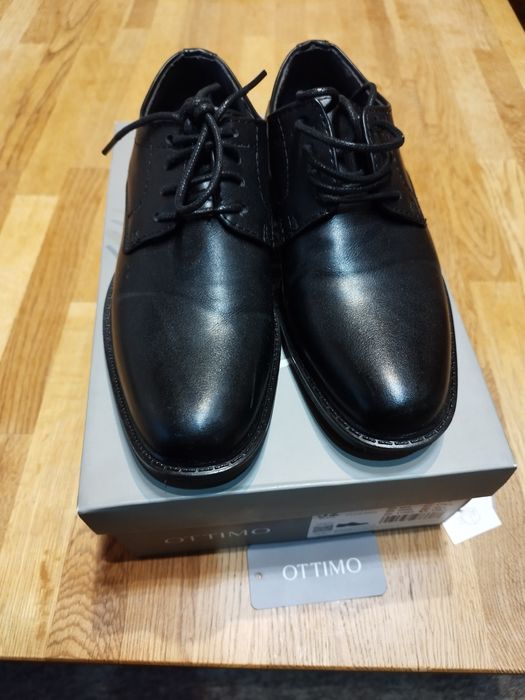 Buty komunijne dla chłopca czarne skóra rozmiar 32 firma Ottimo