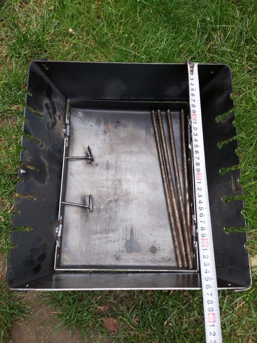 Grill / Mangal składany walizka, sampura, kratki(siatka)