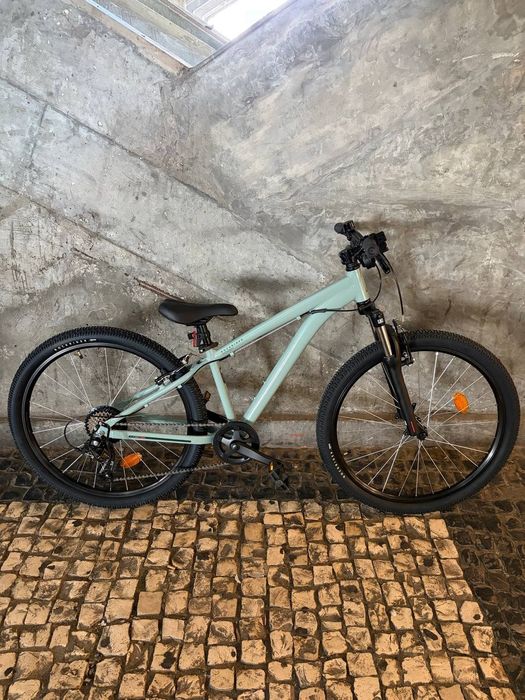 Bicicleta Rockrider BTT Criança EXPL 500 9-12 anos Verde Nova