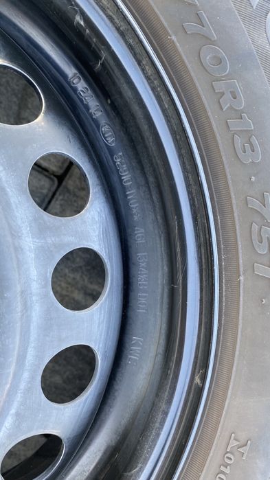 Koła felgi stalowe Kia Picanto 4x100 13 cali opony letnie czujniki