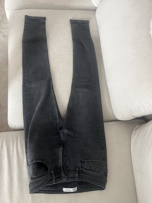 Calças Skinny cinza Zara