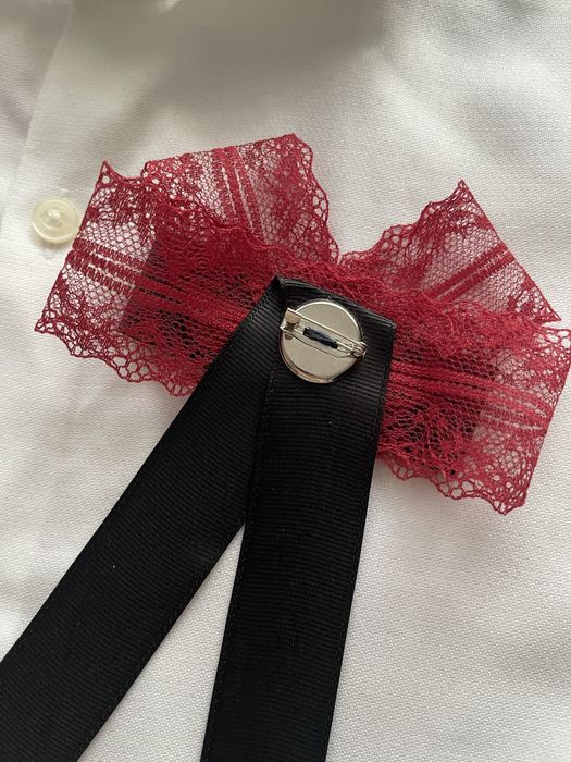 Krawatka czarno bordowa