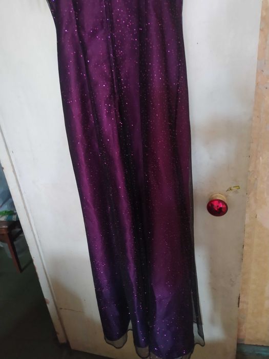 Платье вечернее макси фиолетовое