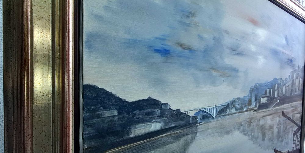 Pintura original a Acrilico s/tela de José Barbosa 81x100 cm c/moldura