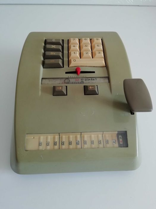 Antiga máquina de calcular mecánica Carlsen Contex 10