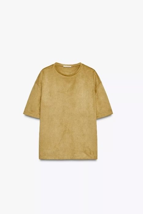 Komplet miodowy zara sztuczny zamsz L