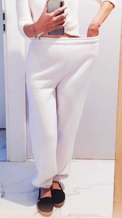 Spodnie Białe 50% cotton białe 40