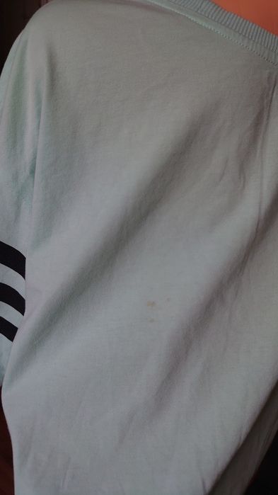 Adidas Neo tshirt damski crop top L szeroki krótki seledyn lato y2k