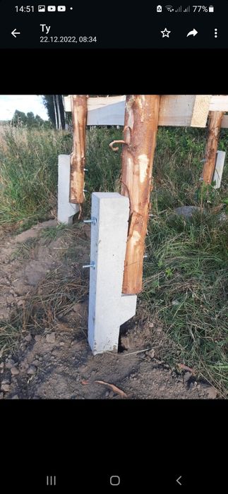 Stopy betonowe pod ambony wiaty