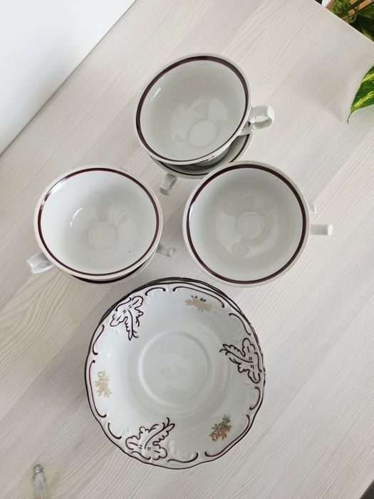 Komplet filiżanek "Fryderyka", Wałbrzych, lata 70.