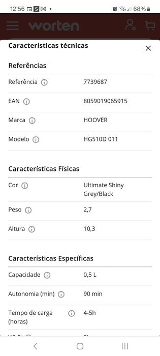 Aspirador Robô Hoover