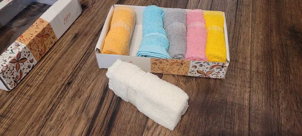 Sprzedam zestaw  6 egipskich ręczniczków w pastelowych kolorach