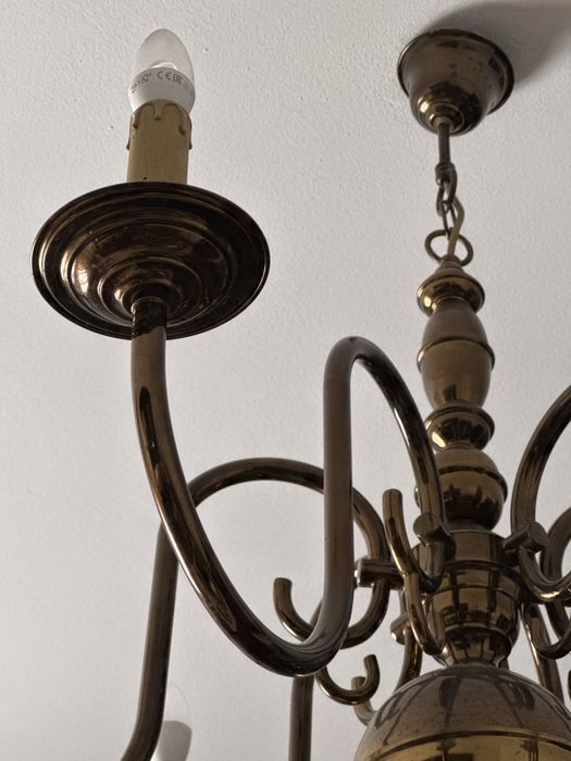 Candeiro estilo classico candelabre 6 lampedas