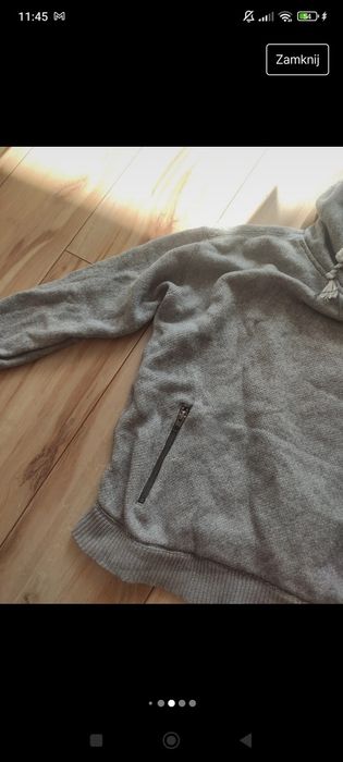 Szara wygodna sportowa bluza z kapturem Roxy S