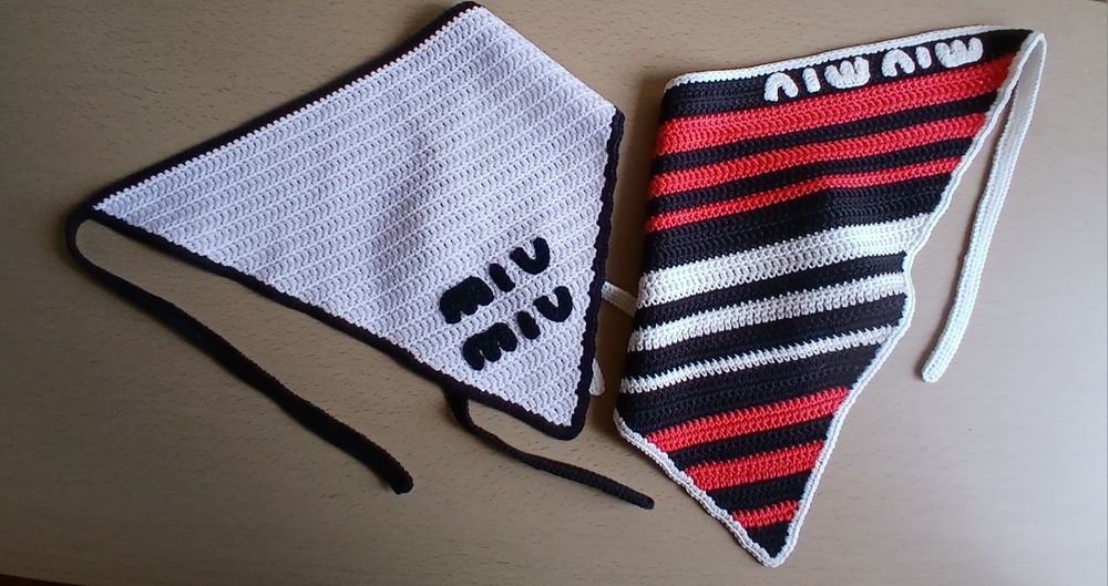 Косинка на голову " miu miu"