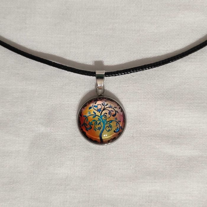 N219 Naszyjnik Drzewo Drzewko Handmade