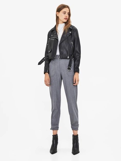 Брюки сірі bershka