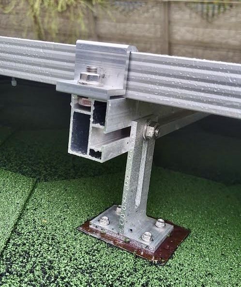 Кріплення  для сонячних панелей в 1 ряд на 10 ФЕМ  на бітумний дах