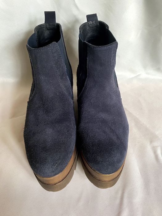 Botas de Senhora azuis escuras