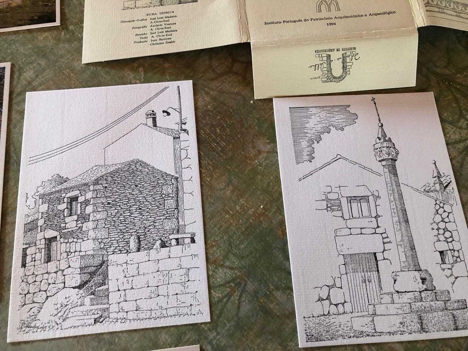 Idanha a velha, 11 postais,5 desenhos 6 fotos