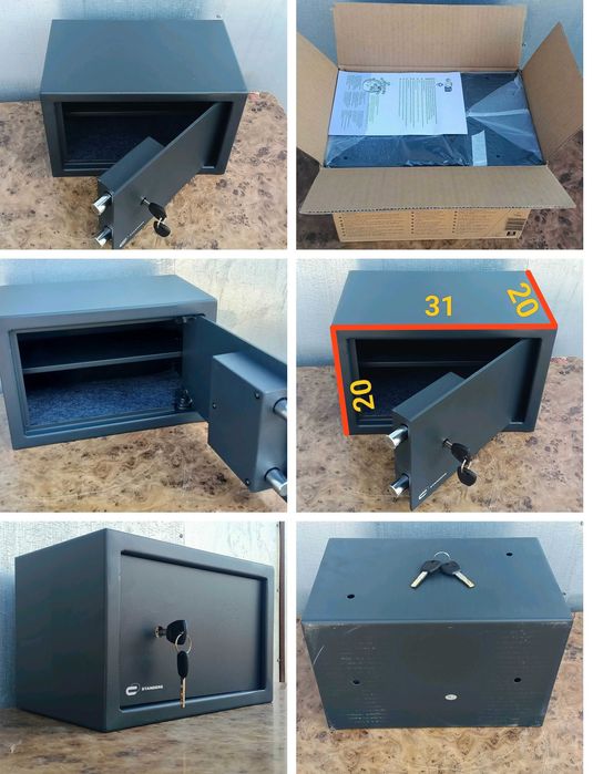 Денежные сейфы (новые).  2 ключа,  полка съёмная