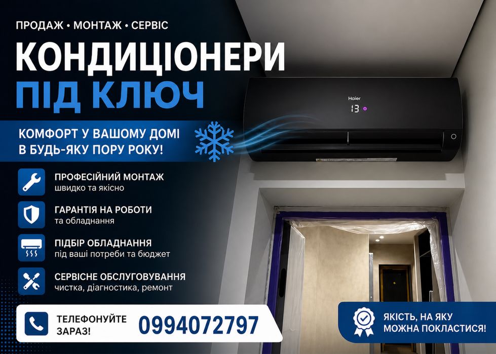 Кондиціонер з встановленням C&H GREE EWT HAIER