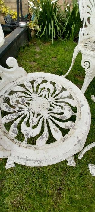 Meble ogrodowe aluminiowe 4 krzesła +stolik Wysyłka