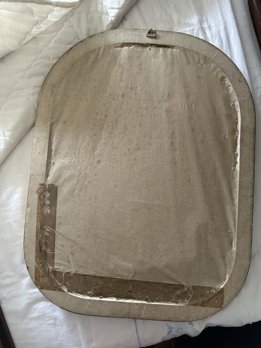 Quadro antigo com moldura douradao