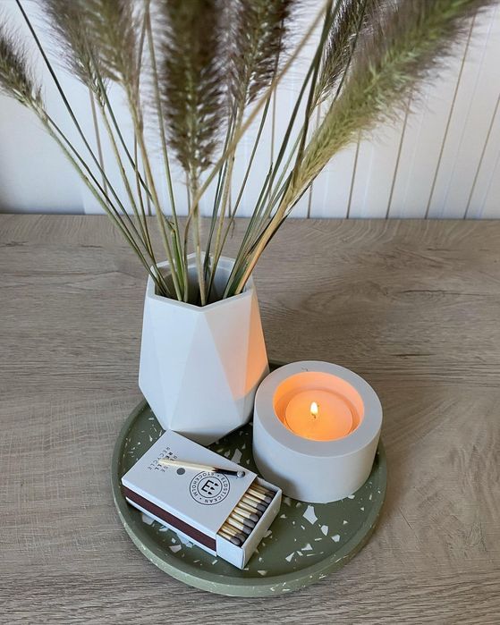 Ваза геометрия из гипса