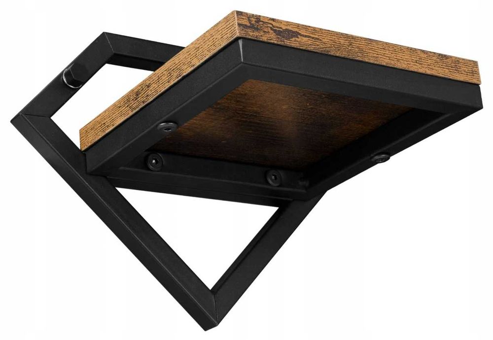 Metalowy Wiszący Ścienny Kwietnik Rustykalny Loftowy pod Dąb