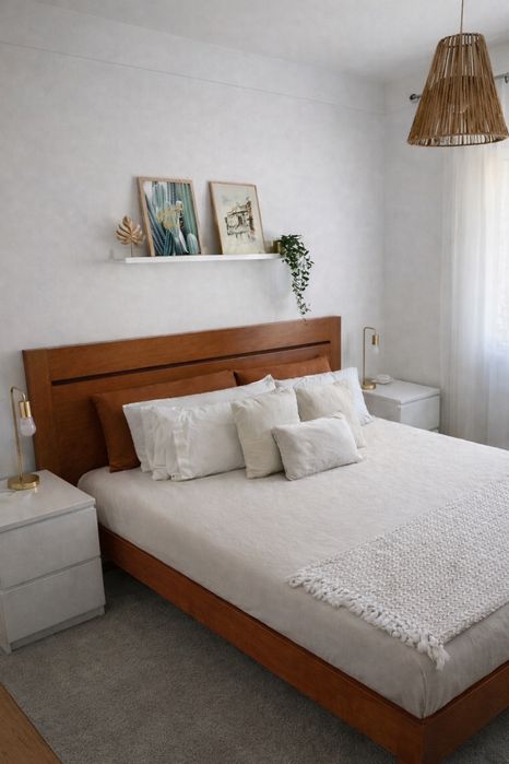 Cama de casal com colchão 150x200