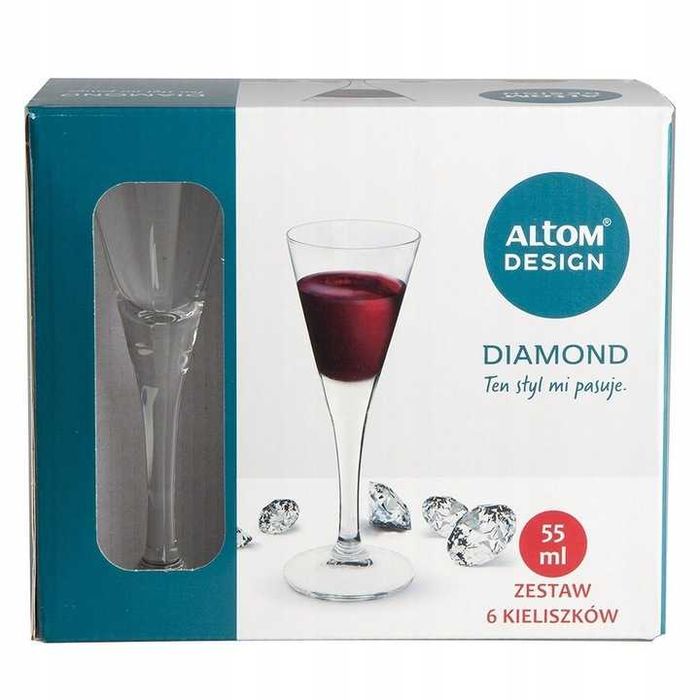 Kieliszki do likieru, nalewek, wódki Altom Design Diamond 55ml 6 szt.