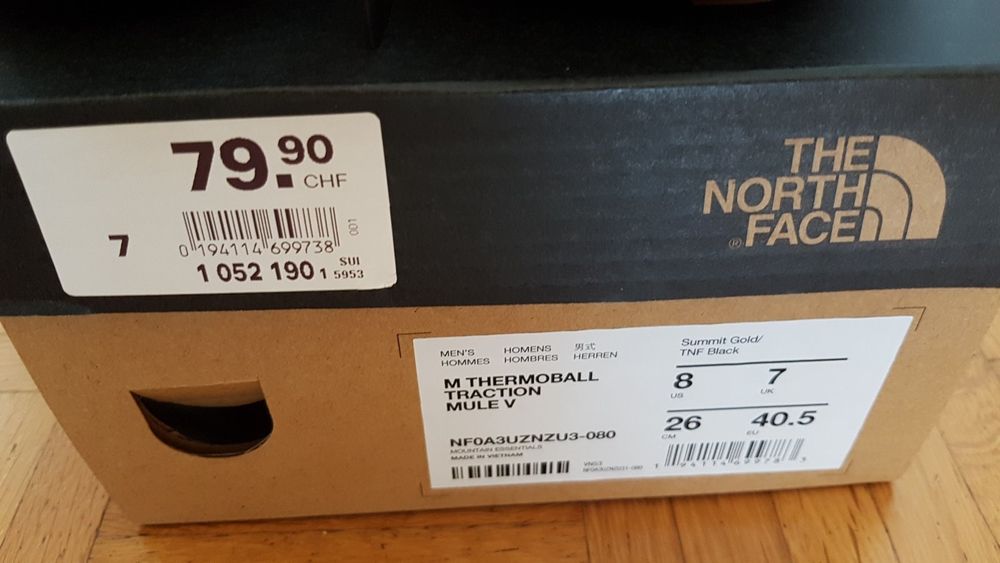 Зимние тапочки NORD FACE TERMOBALL TRAKTION 40,5р,оригинал.