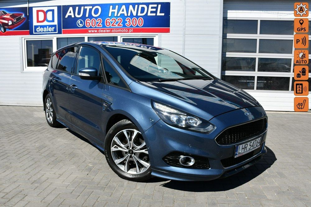 Ford S-Max ST-Line 2.0TDCI 190kM Automat-8biegów Bezwypadkowy LED Navi Bluetooth