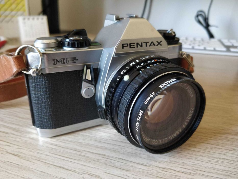 Câmera analógica Pentax MG + lente 50mm - testada, 100% a funcionar