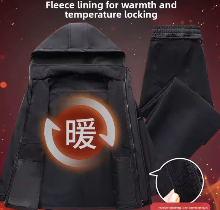 Новый зимний мужской костюм 3XL
Утолщённый флисовый комплект куртка +