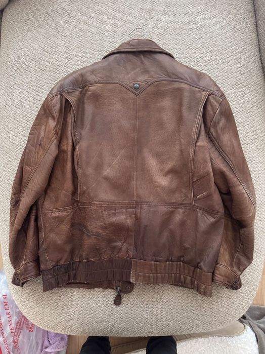 Casaco de pele castanho