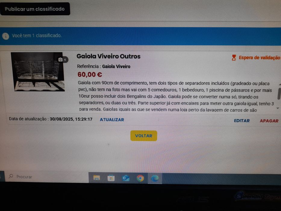 Gaiola Viveiros (só residentes Ilha Madeira)