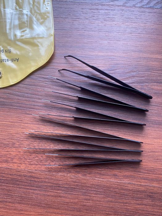 Антистатичний пінцет набір 6шт вигнутий ESD-15 та інші Esd 10-14