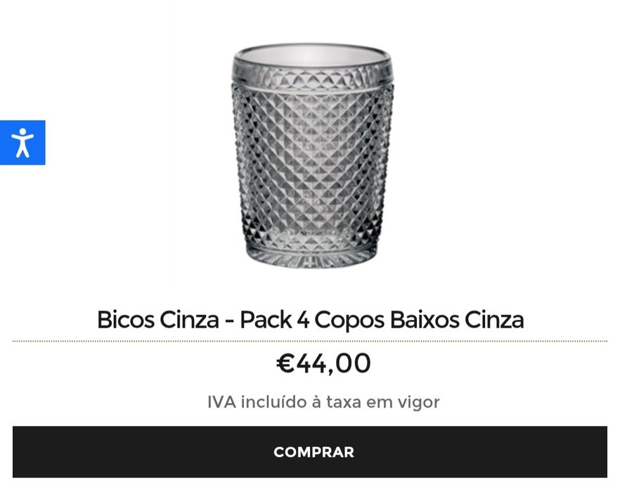 Copos Vista Alegre Bicos Pretos