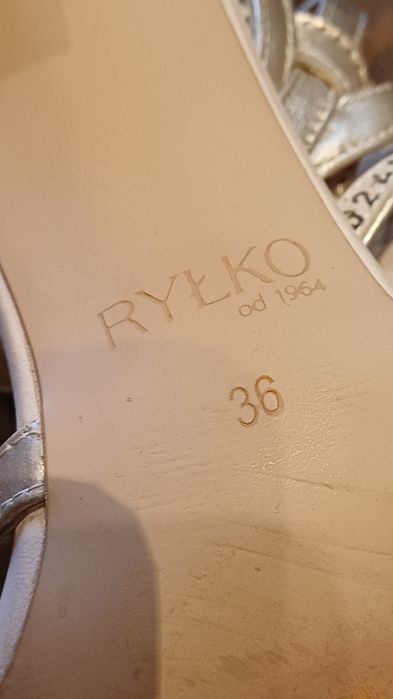 Sandały Ryłko 36, buty ślubne, złote
