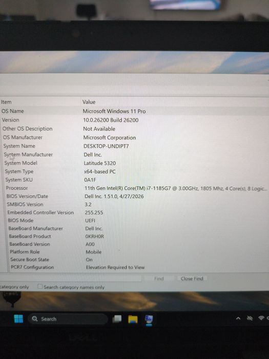 Dell latitude i7 1185g7 32gb ram ddr4