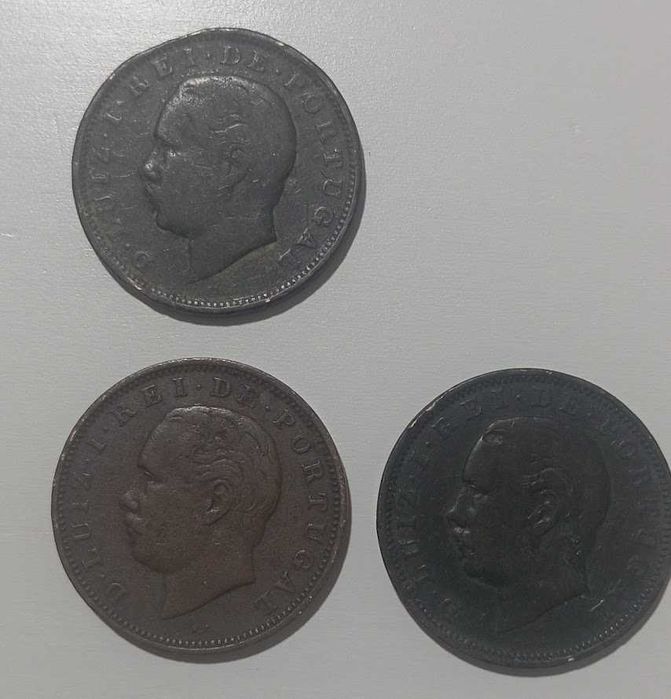 Lote - Moedas de XX Reis - 3 uni