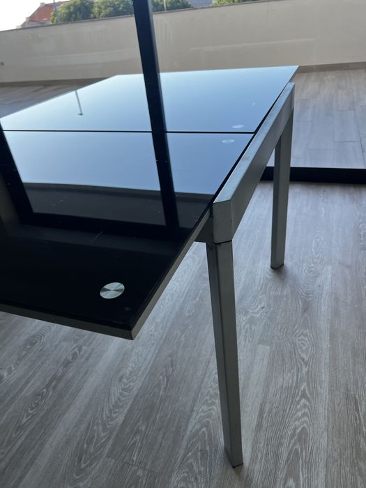 Mesa de vidro extensível