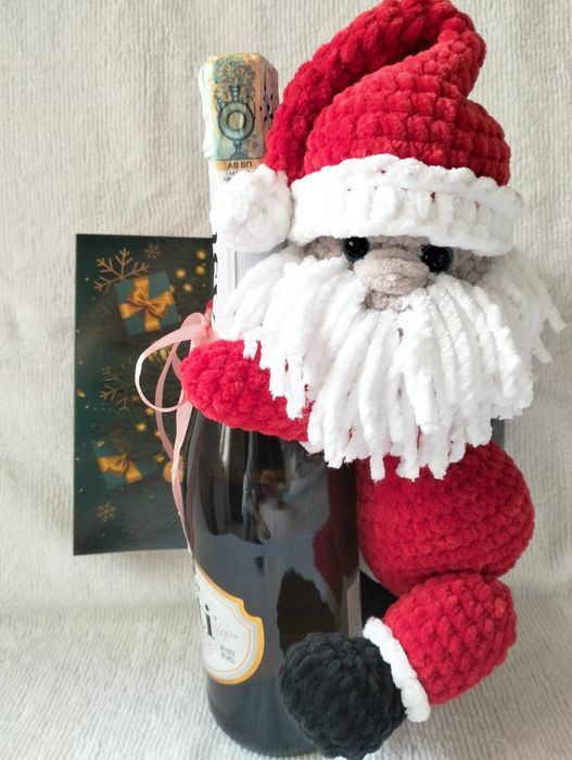 Мягкая игрушка. Санта Клаус. Новогодний мягкий подарок.