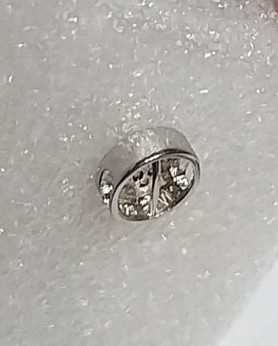 Beads/ Charm srebrne serce z cyrkoniami YES