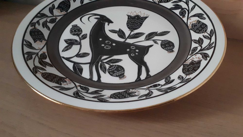 duża patera Chodzież Kwiatogal Cepelia talerz ręcznie malowany vintage