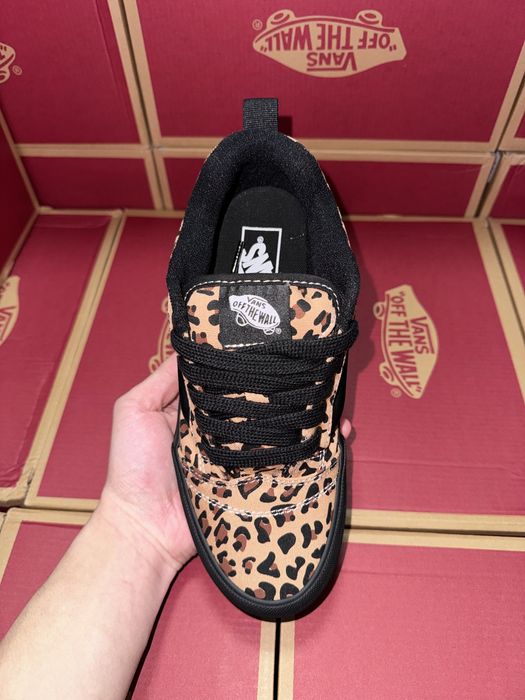 Кеди Vans Knu Skool Leopard Black Леопард