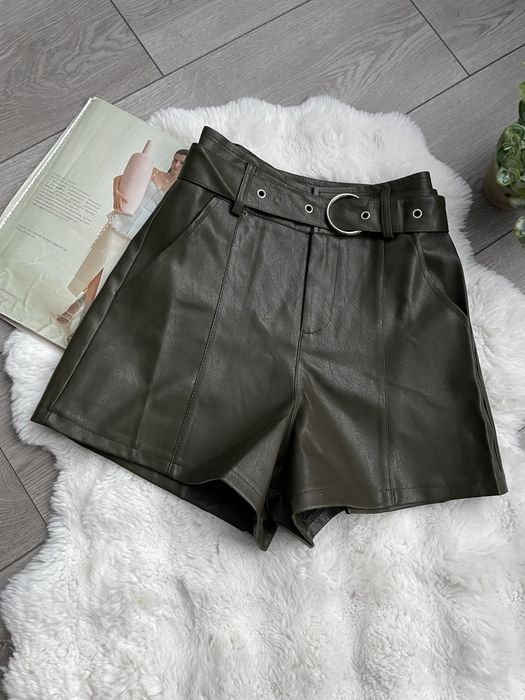 шкіряні шорти хакі